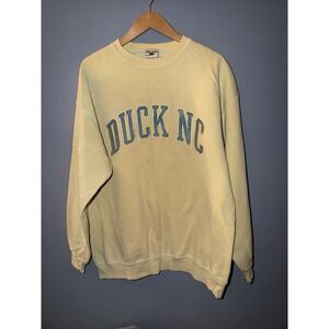 Vintage Oarsman 913 Duck NC Sweatshirt Yellow Graphic Pullover Mens Medium USA